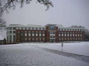 valley library in snow